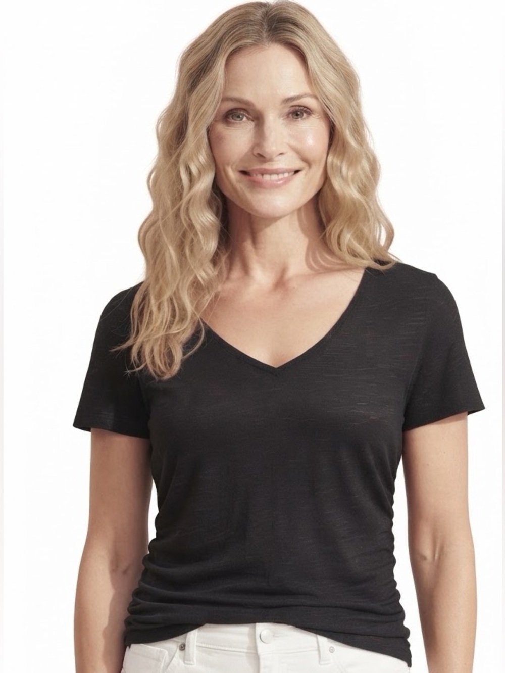 Caslon Elegant Black Short Sleeve Tee